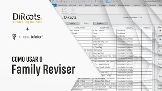 Como gerenciar e salvar famílias no Revit  Family Reviser  DiRoots [upl. by Eyr]