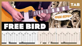 How To Play Free Bird By Lynyrd Skynyrd  Guitar Lesson [upl. by Eenttirb]