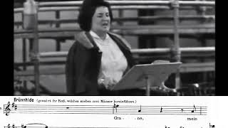 Birgit Nilsson sings ending of Brunnhildes Immolation Scene score [upl. by Namwob]