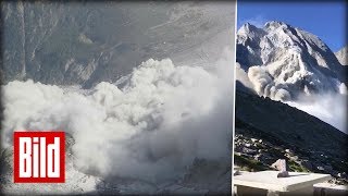 Bergsturz in der Schweiz  AugenzeugenVideo zeigt das Grummeln [upl. by Elyssa334]