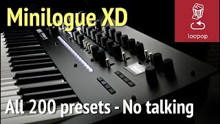 Korg Minilogue XD All 200 Factory Presets  No talking [upl. by Eward872]