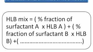 Hydrophilic Lipophilic Balance HLB [upl. by Pejsach]