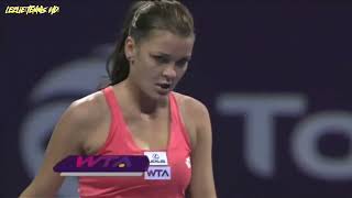 Agnieszka Radwanska VS Caroline Wozniacki  2013 Doha QF Highlights [upl. by Anwahsal]