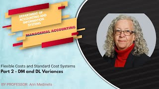 Managerial Accounting Flexible Costs and Standard Cost Systems  DM and DL Variances [upl. by Kimberly502]