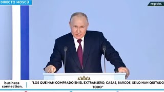 El desdén de Putin a los oligarcas rusos quotque han perdido barcos y palaciosquot quotNo dan pena a nadiequot [upl. by Amal]