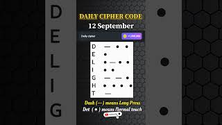 Daily Cipher 12 September  Hamster Kombat Daily Cipher Code Today [upl. by Ahsakat]