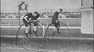 The History of the Bicycle Dandyhorse Boneshaker Velocipede First Motor Cycles Old Photographs [upl. by Suravart177]