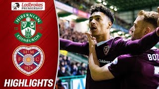 Hibernian 13 Hearts  Jambos Dominate in Edinburgh Derby  Ladbrokes Premiership [upl. by Eimorej]