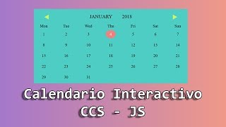 Cómo hacer un calendario con HTML CSS y JavaScript  Taller Desarrollo Web 2 [upl. by Palm429]