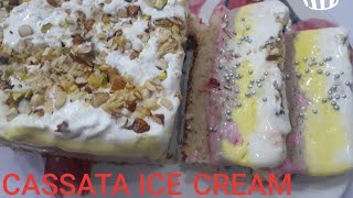 Cassata Ice Cream Recipe  Cassata Ice Cream Cake Recipe [upl. by Harvison237]