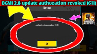 pubgm 28 update Authorization revoked problem fix solve l Facebook login Authorization revoked [upl. by Towny]