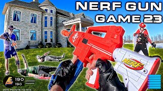 NERF GUN GAME 230  First Person MANSION BATTLE [upl. by Akinirt]