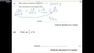 Maths GCSE Lesson 9 Finding a Fraction of a Number [upl. by Jerrine949]