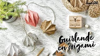 TUTO  Guirlande de Noël en Origami  KesiArt [upl. by Vareck994]