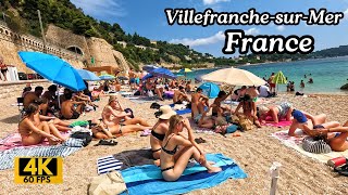 VillefranchesurMer 4k Beach walk  Summer Bliss in VillefranchesurMer Coastal Charm [upl. by Iblok]