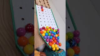 marble Run Race ASMR 99 Wooden Wave Course Colorful Marbles marblerun marblerunrace asmr [upl. by Sidman634]