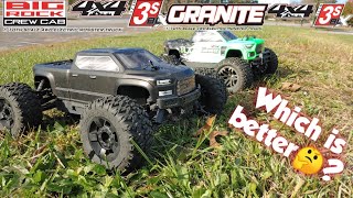 Arrma Granite vs Arrma Big Rock  which one is better [upl. by Ylerebmik933]