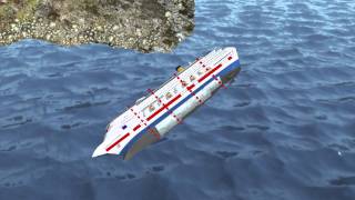 Cruise ship Costa Concordia salvage options animated [upl. by Ecirehc]