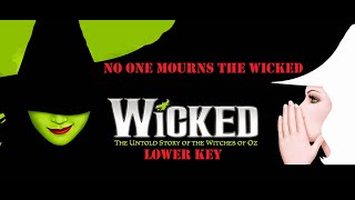 No One Mourns The Wicked Wicked  Karaoke Lower Key [upl. by Valerlan]