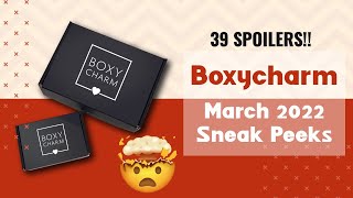 BOXYCHARM MARCH 2022 SNEAK PEEKS  BASE PREMIUM amp BOXYLUXE SPOILERS [upl. by Haerr]