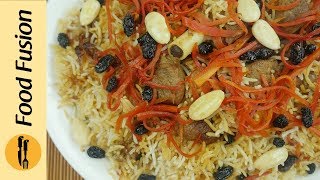 Kabuli Pulao Afghani Pulao Recipe By Food Fusion [upl. by Lyrret249]