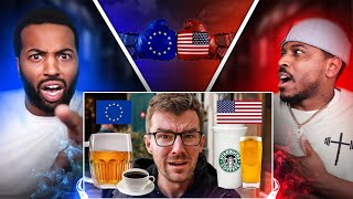 Americans brothers react to USA vs Europe Guide to Cultural Differences…THIS IS CRAZY😮 [upl. by Pump]