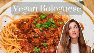 Vegan Bolognese Pasta  HighProtein Tofu amp Mushroom Lentil Pasta for Easy Meal Prep [upl. by Ursa]