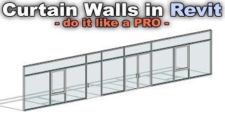 Curtain Walls in Revit  Beginner to PRO Tutorial [upl. by Kjersti]