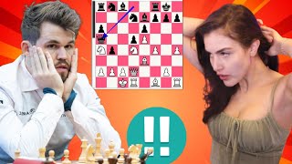 Wonderful Magnus Carlsen vs Alexandra Botez chess game 540 [upl. by Idonah47]