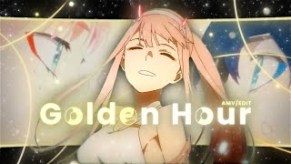 Darling in the FranXX  AMV  EDIT   Golden Hour  4K [upl. by Ecirtra870]