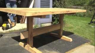 Building A Reclaimed Barn Wood Table [upl. by Pubilis]