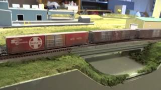 trainworx n scale 86 ft auto parts box cars [upl. by Maurice259]