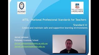 AITSL NPTS Standard 4  Create and Maintain safe environment [upl. by Litman]