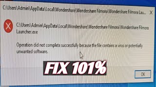 FIX  Operation Did Not Complete Successfully Because The File Contains A Virus 2024Virus 🦠 Problem [upl. by Moulton740]