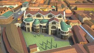 Ostia Antica harbour of the Imperial Rome  A computer reconstruction [upl. by Idleman]