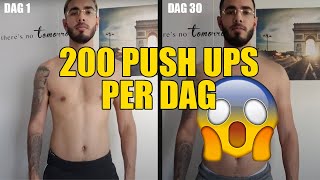 Ik deed 200 pushups IEDERE dag voor 30 dagen en dit was het resultaat [upl. by Melone]