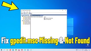 Fix gpeditmsc not found amp missing in windows 10  How To Solve Cannot Find Group Policy Editor ✔️ [upl. by Aken]