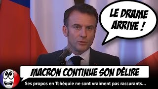 quotCest NOTRE GUERRE quot déclare Macron à propos de lUkraine lors de son voyage en Tchéquie [upl. by Barger]