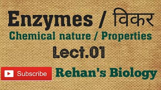 Enzymes विकर Biocatalysts Rehans Biology Botany Paper 2nd BScPart 3 [upl. by Santini]