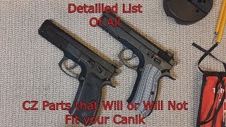 Detailled List of all CZ Parts that Will or Will Not Fit your Canik [upl. by Owen460]