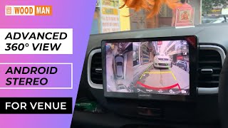 Woodman Xtreme 30 QLED Display with 360 View Camera for Hyundai Venue Android Car Stereo  Woodman [upl. by Rab834]