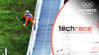 The Ski Jumping Tech for Training without Snow  The Tech Race [upl. by Romney]