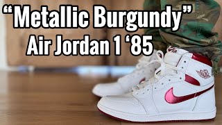 Air Jordan 1 High 85 “Metallic Burgundy” Review amp On Feet [upl. by Keverne]