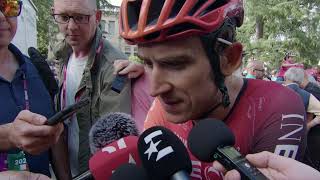 Geraint Thomas  Interview at the finish  Stage 20  Giro dItalia 2024 [upl. by Ilrahs]