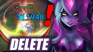 Wild Rift Evelynn One Shot Delete 1948 Crit Damage [upl. by Aileda]