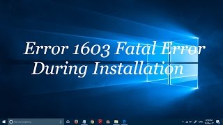 Fix quoterror 1603 A fatal error occurred during installationquot error in Windows 10 and Windows 11 [upl. by Eceeryt]