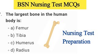 BSN Nursing Test Preparation 2024  Important MCQS For Nursing Test [upl. by Bergh482]