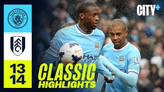 DEMICHELIS ICONIC GOAL  Man City 50 Fulham  Classic Highlights [upl. by Pembrook]