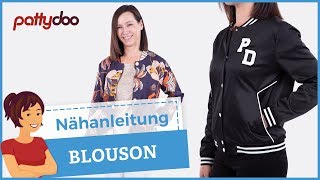 Blouson mit Taschen Bündchen und Knopfleiste nähen  Jacke füttern [upl. by Shaylyn]