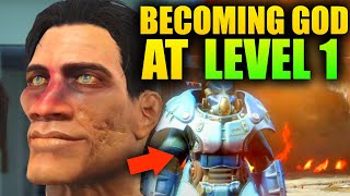 BECOME GOD AT LEVEL 1 IN FALLOUT 4  FALLOUT 4 XP MIRV PISTOL AND X01 ARMOUR GLITCH WORKING 2024 [upl. by Naz432]